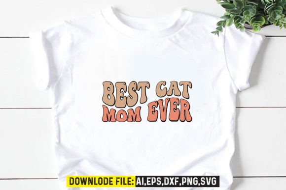 Best Cat Mom Ever Retro Design Graphics and Crafts Review