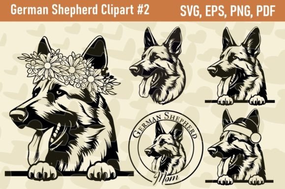 German Shepherd Dog Clipart Set 02: Graphics and Crafts Review