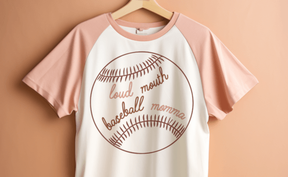 Loud Mouth Baseball Momma PNG and SVG Graphics in Crafts