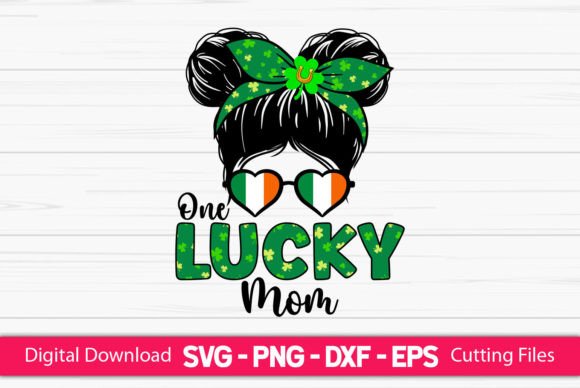 One Lucky Mom Messy Bun Graphics and Crafts Review