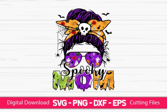 Spooky Mom Messy Bun Graphics and Crafts Review